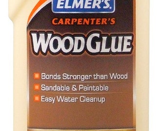 ELMERS Carpenter's Interior Yellow Wood Glue Hard & Soft Wood Particle  Board Cabinets Furniture Woodworking Adhesive 8 Ounce Elmer's E7010 