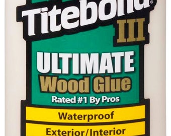 Titebond III 3 Ultimate Wood Glue WaterProof UV resistant indoor & outdoor Tight tite Bond 8 oz green squeeze bottle rf gluing Franklin 1413