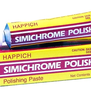 Simichrome Polish 1.76 ounce Tube paste metals chrome silver aluminum brass test bakelite polisher semichrome semi chrome HAPPICH 390050