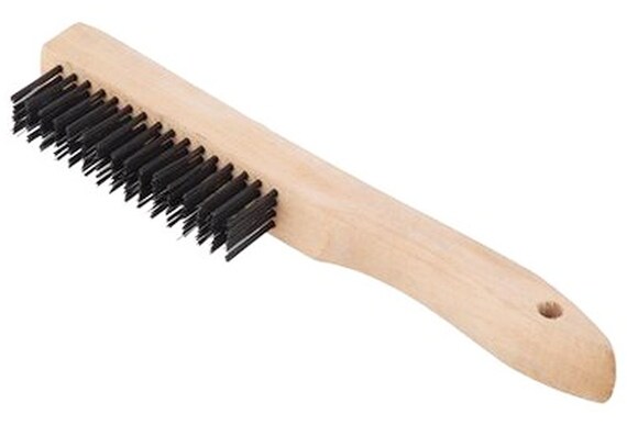 Brush and Comb Cleaner with Metal Bristles and Wooden Handle - Made in  Germany