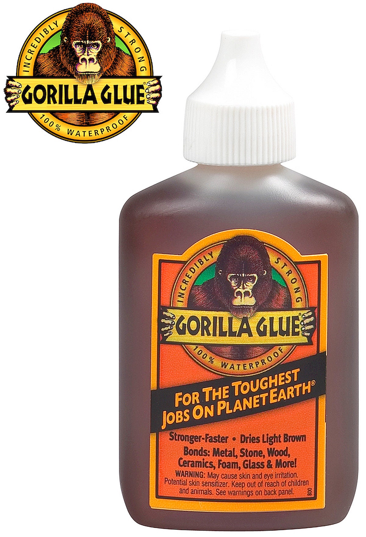 Original GORILLA GLUE Expanding Strong Indoor & Outdoor Adhesive 2 Ounce  Bottle All Purpose Bonds Virtually Everything WATERPROOF 50002 