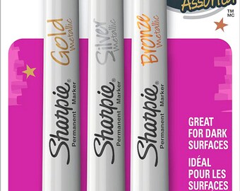 Sharpie® Fine Point Permanent Gold/Silver/Bronze Metallic Paint Pens, 3 pk  - Kroger