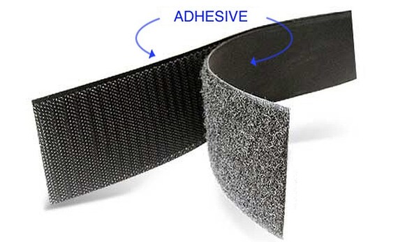 VELCRO Brand 4-in Black Industrial Strength 4In X 2In Strips