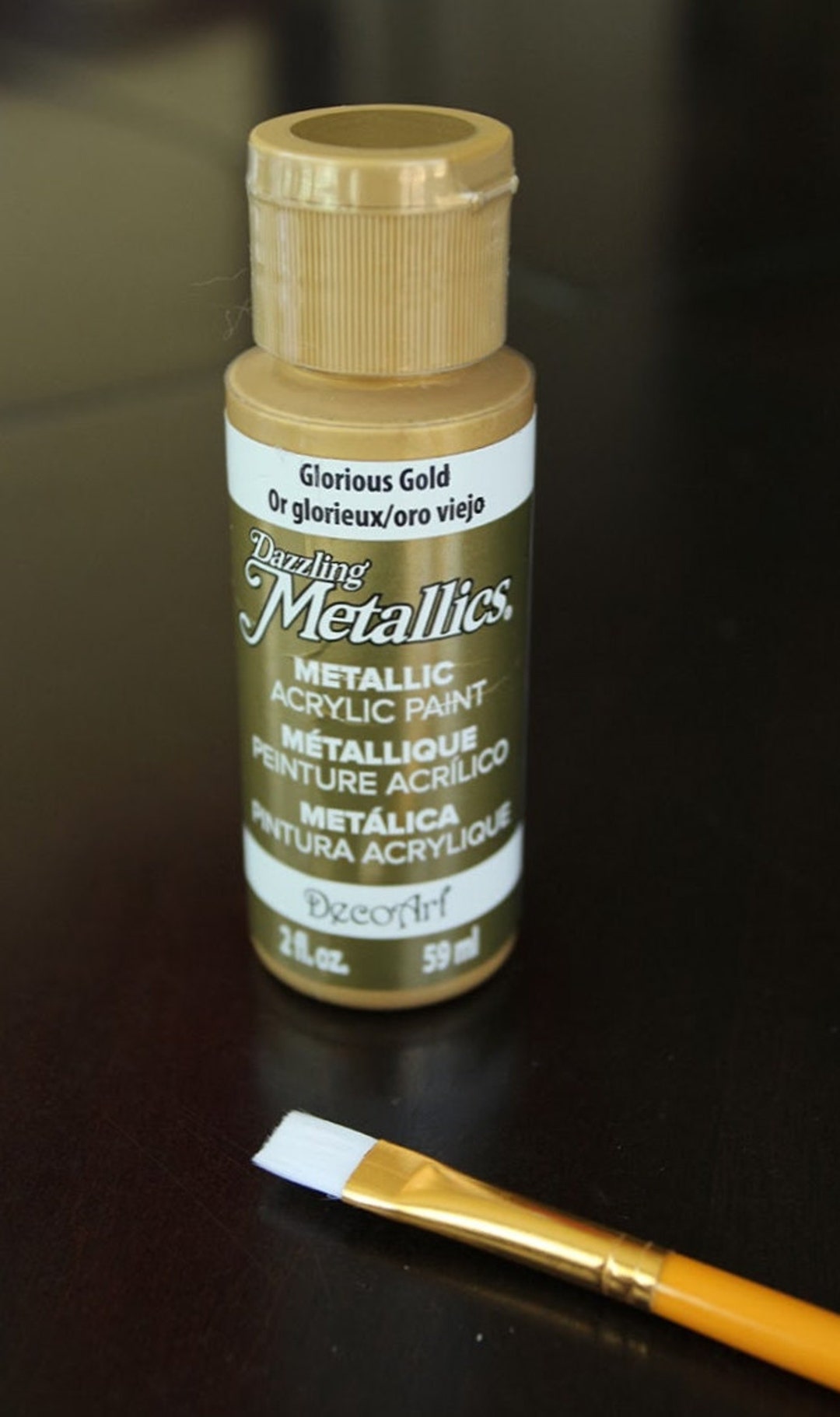 DecoArt Dazzling Metallics 2-Ounce Emperor's Gold Acrylic Paint (2 PACK)