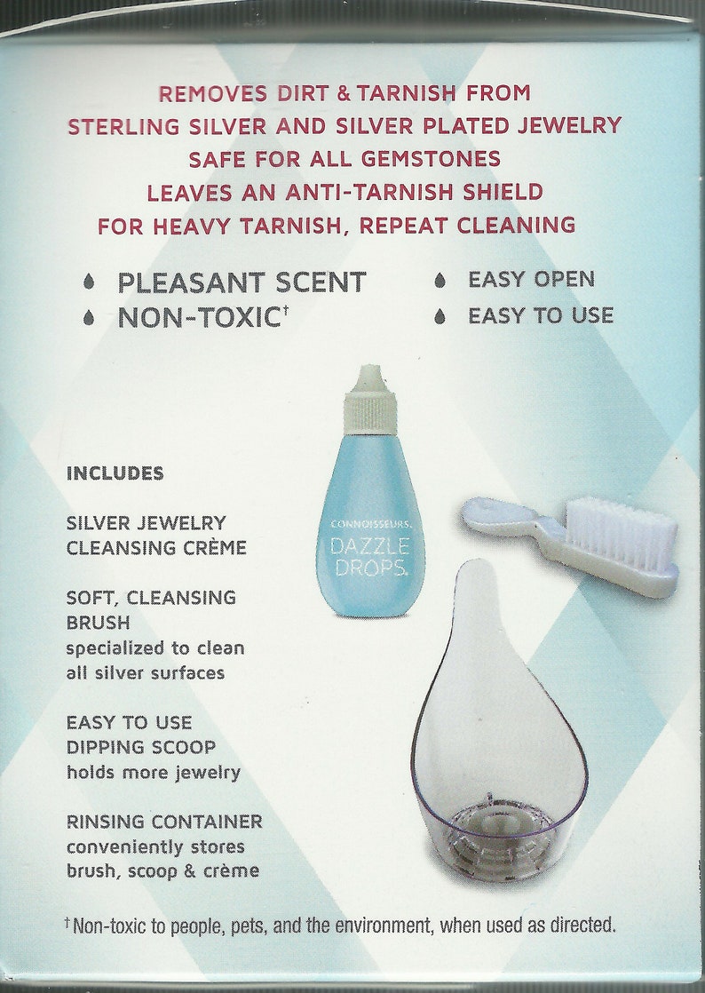 Dazzle Drops Crème Advanced SILVER JEWELRY Cleaner 3 Piece Cleaning Kit