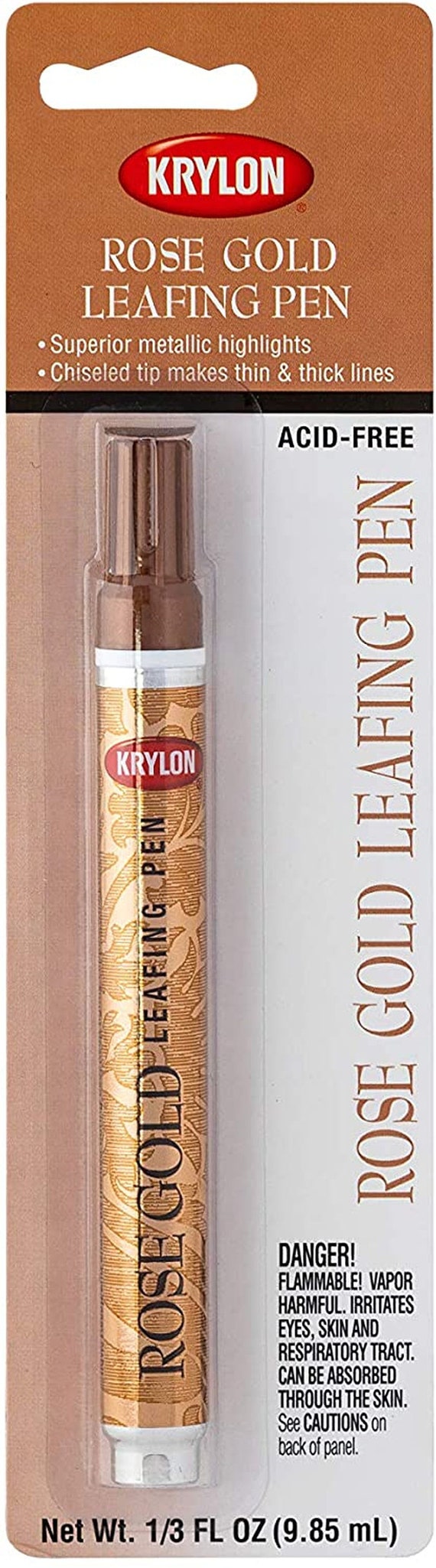 Rose Gold Metallic LEAFING PEN Oil BASED Paint Leaf Gold Leaf Marker Krylon  7792 -  Israel