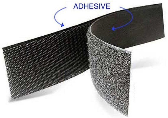 VELCRO Heavy Duty Fastener STRIPS Self Adhesive 2 Sets 4 Strips Total Peel  Stick BLACK Color Hook Loop Fasteners Self Stick 3.5x1 91556 