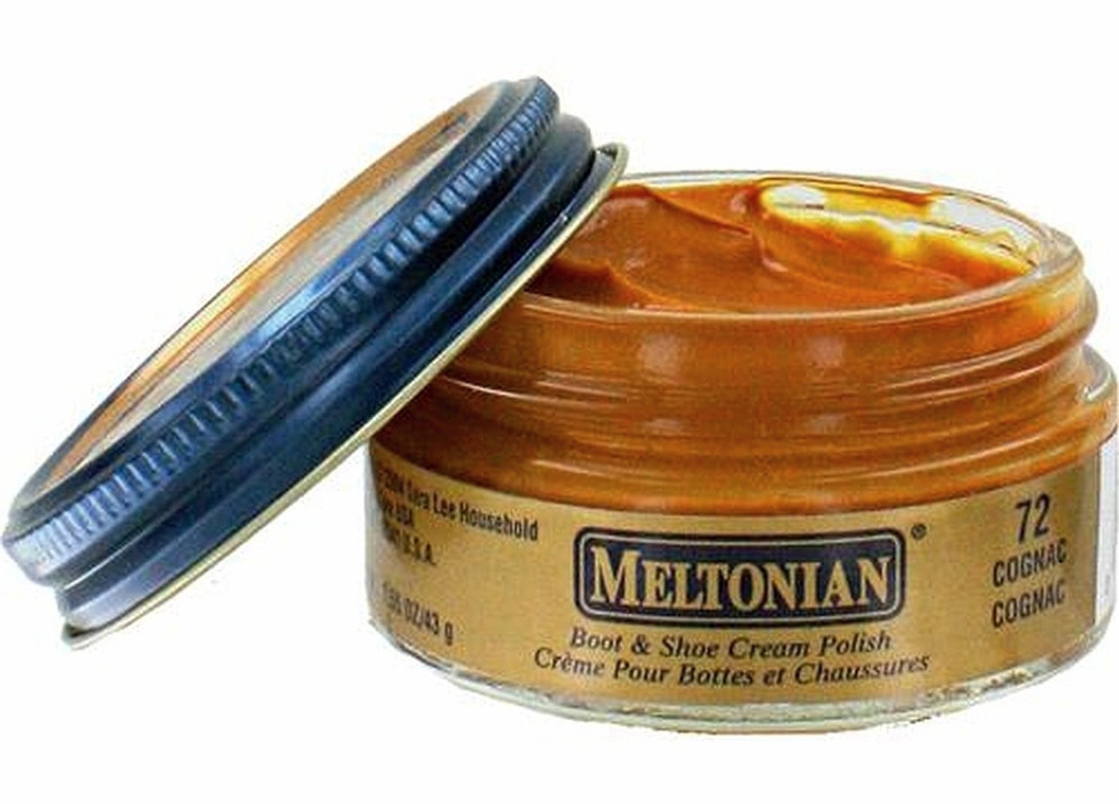 1 Jar Meltonian COGNAC Color 72 Boot & Shoe CREAM POLISH Natural Wax