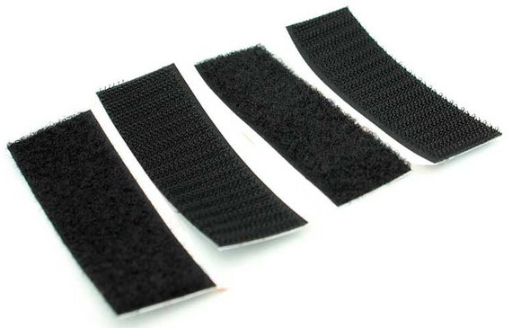 1 wide Velcro® Brand ACRYLIC Adhesive Tape Strips Hook and Loop Black  Velcro