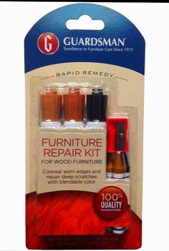 Wood FURNITURE REPAIR 7 Piece Kit Rapid Remedy With 3 Brown Touch up  Markers 3 Wooden Putty Filler Sticks GUARDSMAN 500600 