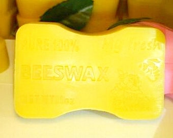 1 golden yellow Real BEESWAX Bar 1 ounce block 100% Pure filtered Organic bees wax waterproof leather boots shoes hiking bow craft candles