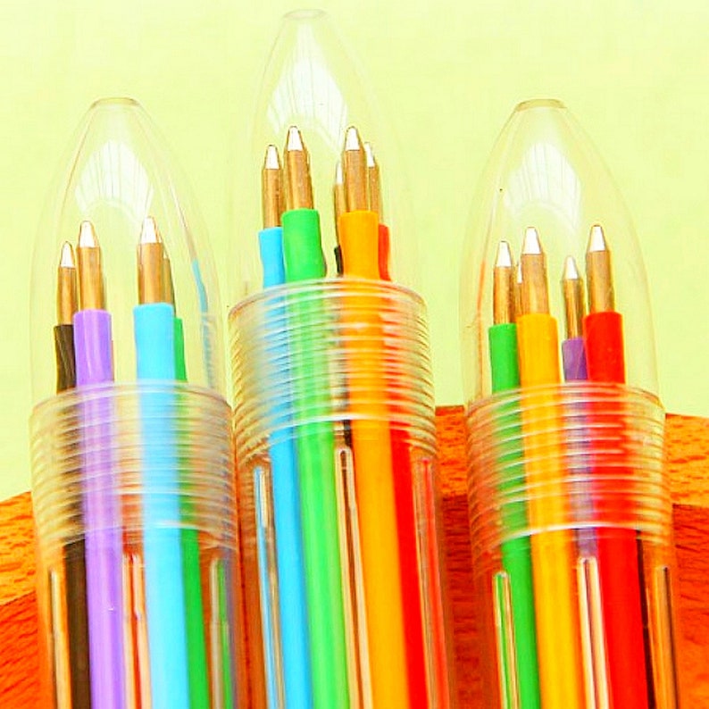 Multi 6 Colors BALL POINT PEN Retractable Ball Point Pen With Six Ink