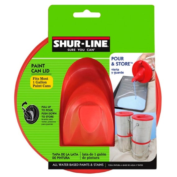 Red 1 Gallon Paint Can LID With Store & Silicone Pour Spout Sure Resealable  Reusable Fast Top SHUR-LINE 1783844 