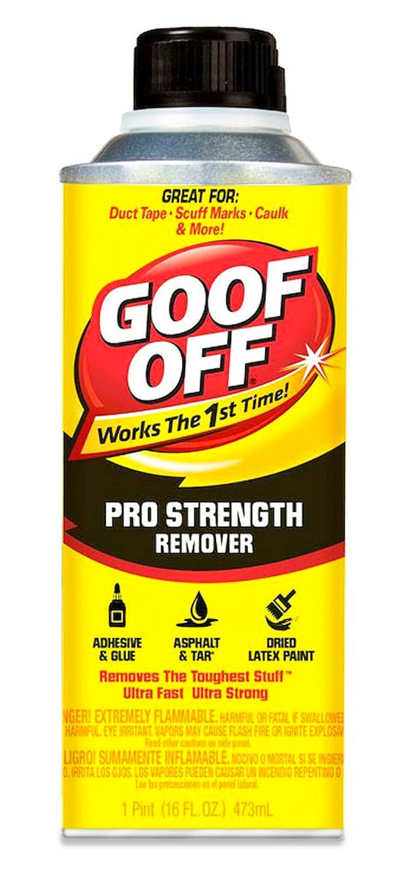 1 Can of Pro Strength GOOF OFF 16 Oz Can Remove Adhesive Sticker Goo  Adhesive Tape Solvent Crayon Wax Gum Dried Paint Tar WM Barr FG654 