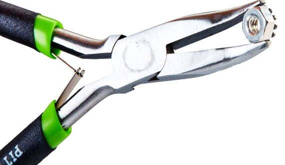 Small 4 3 4 Bent Curved Long NEEDLE NOSE PLIERS W Spring Plier