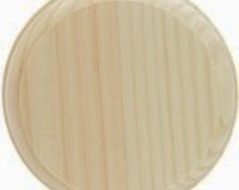 1 Natural Wood Circle Plaque 6 5/8" diameter x 3/4" inch thick Unfinished round circular raw wooden stand 6 5/8 x 3/4 DEMIS 181131