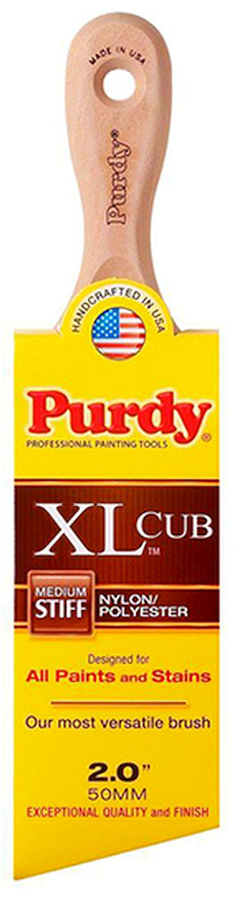 XL CUB 2 Wide Angled Paint & Trim Brush for Oil Latex Painting and All