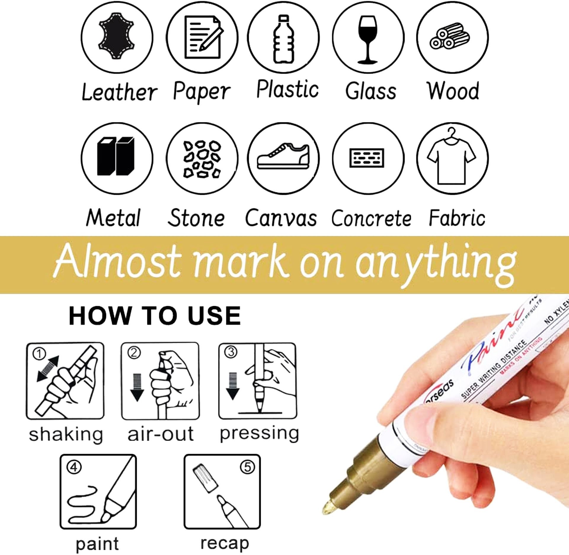 Fine Point Metallic Marker - Gold – Bookazine