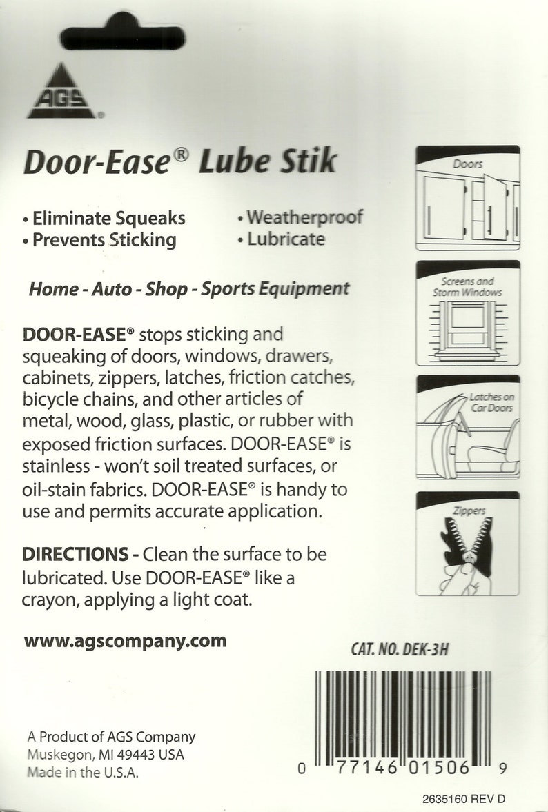 Doorease Lube Stik Lubricant Stick Auto Truck Latch Door Ease Etsy
