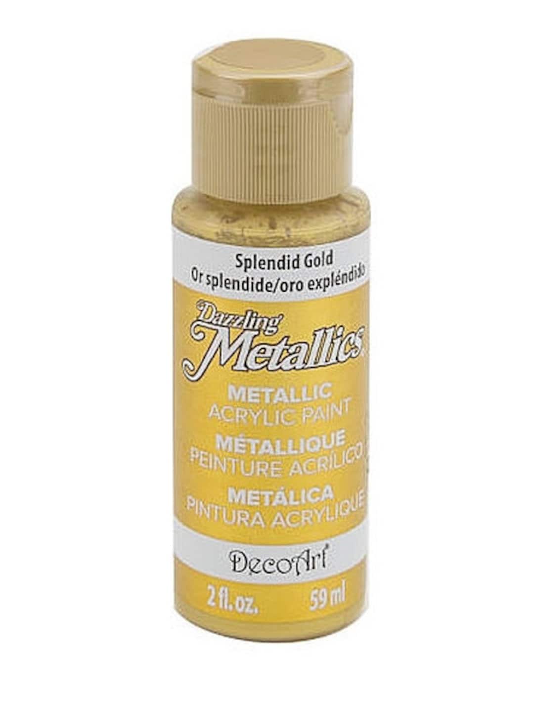 DecoArt Americana Metallics 24K Gold Paint, 3 Pack 8oz Metallic 24K Gold  Acrylic Paint - Water Based Multi Surface Paint for Arts and Crafts, Home