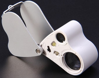 Loupes 10x Glass Jeweler Loupe Loop Eye Magnifier Magnifying  Magnifier Metal Body Silver (10x21mm) : Arts, Crafts & Sewing