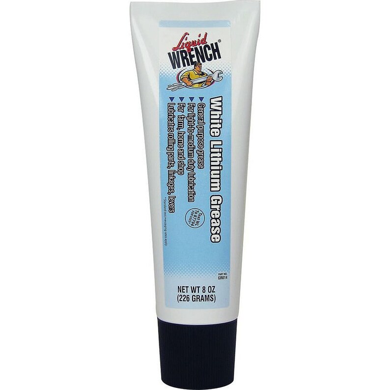 White LITHIUM GREASE Tube General Purpose Lubricant NLGI 2 Light to
