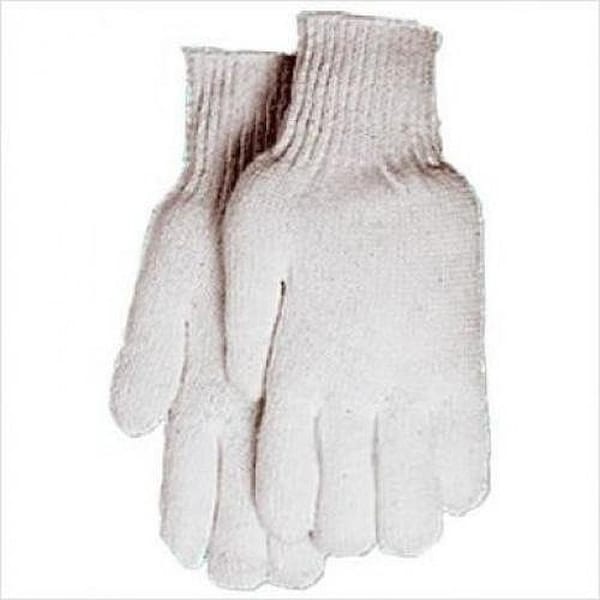 White string machine knit warehouse CHORE GLOVES or liners cotton poly Ambidextrous & Soft Lightweight warehouse work garden STANLEY S35111