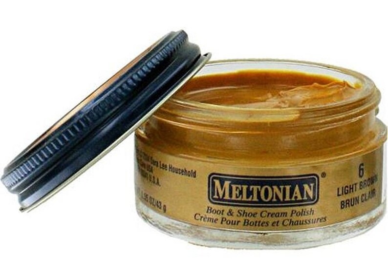 LIGHT BROWN Color Boot & Shoe CREAM Polish 006 Glass Jar 1.55oz Natural ...