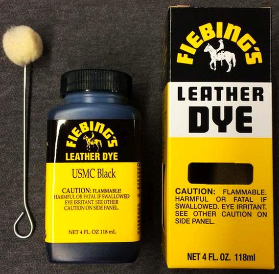 Fiebing's Leather Dye - Smooth Leather Dye USMC Black