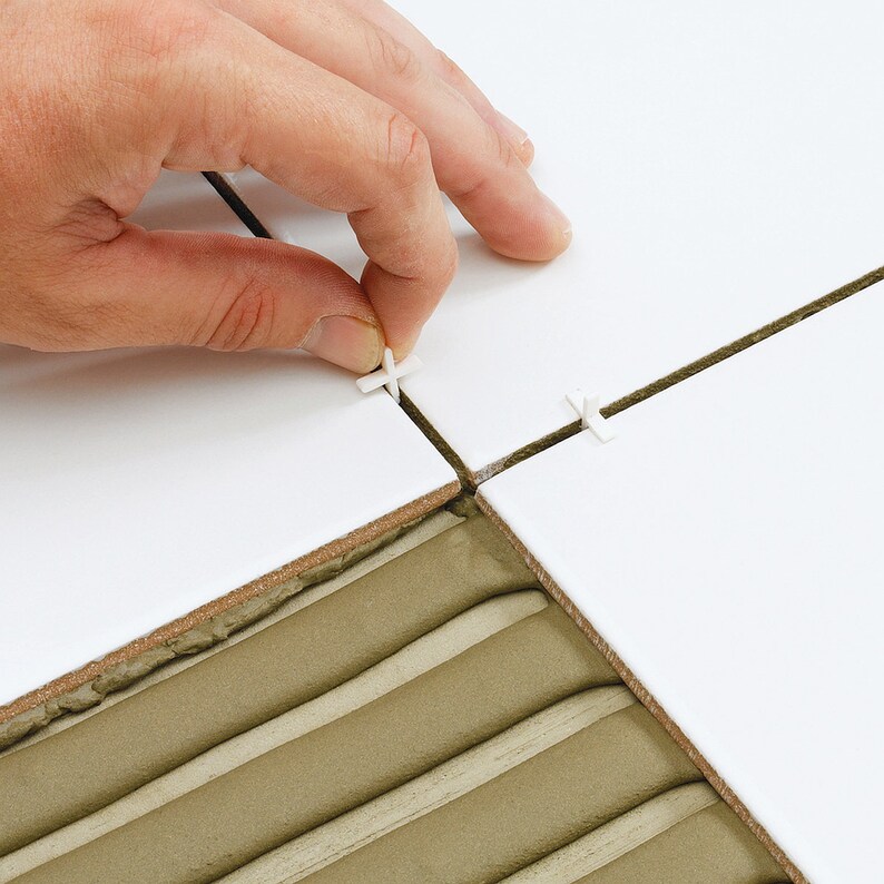 200 Count White Color Pvc TILE SPACERS 1/4 6mm Tombstones Shape