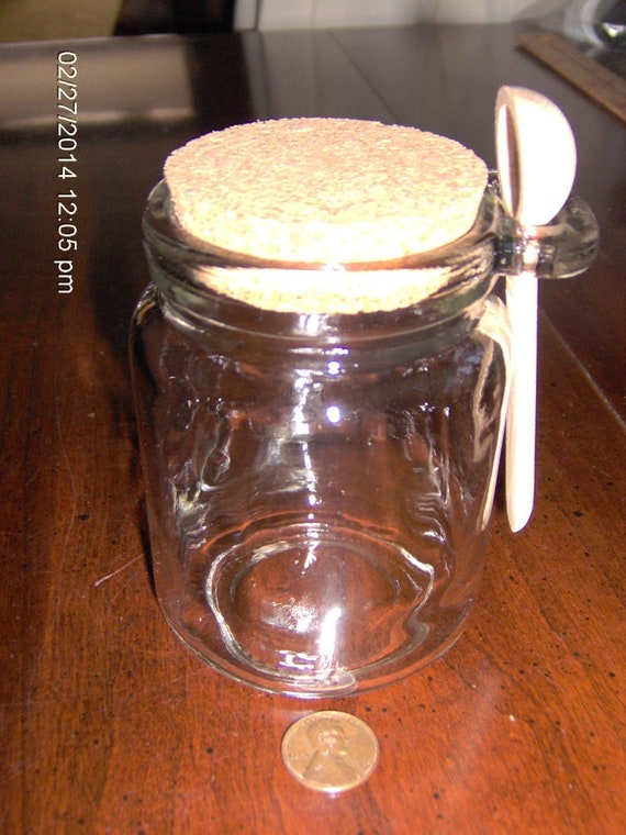 Cork Top Storage Jar with Spoon