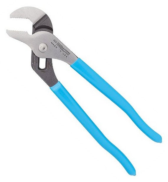 CHANNELLOCK 420 PLIER 9.5 Straight Jaw Tongue & Groove Pliers 1.5 Diameter  Jaw Channel Lock With Blue Grip Handle 