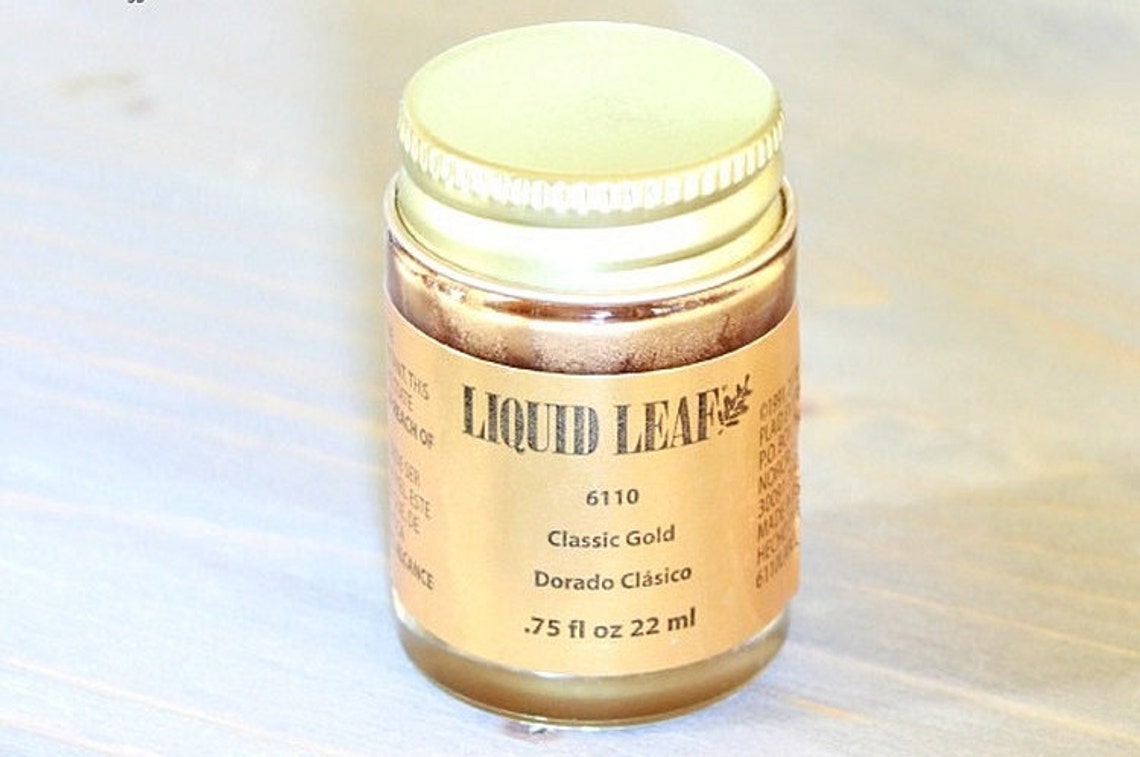 Classic Gold Color LIQUID LEAF Metallic Leafing Paint Gilding Finish