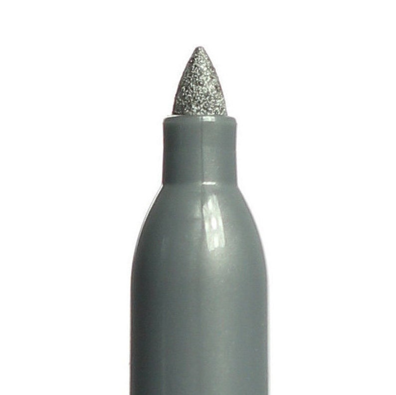 2 Pack Metallic SHARPIE SILVER Permanent Markers for Metal Glass Paper Plastic Fine Tip Nib
