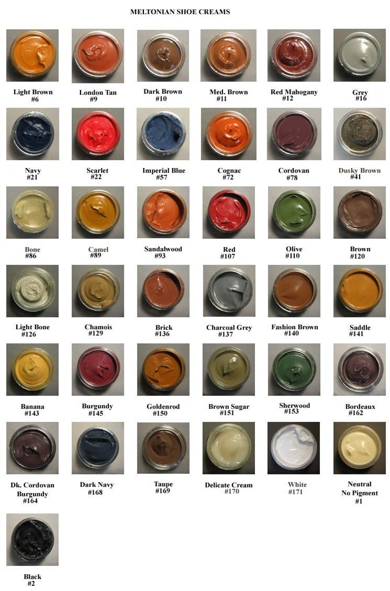 S Shoe Cream Color Chart