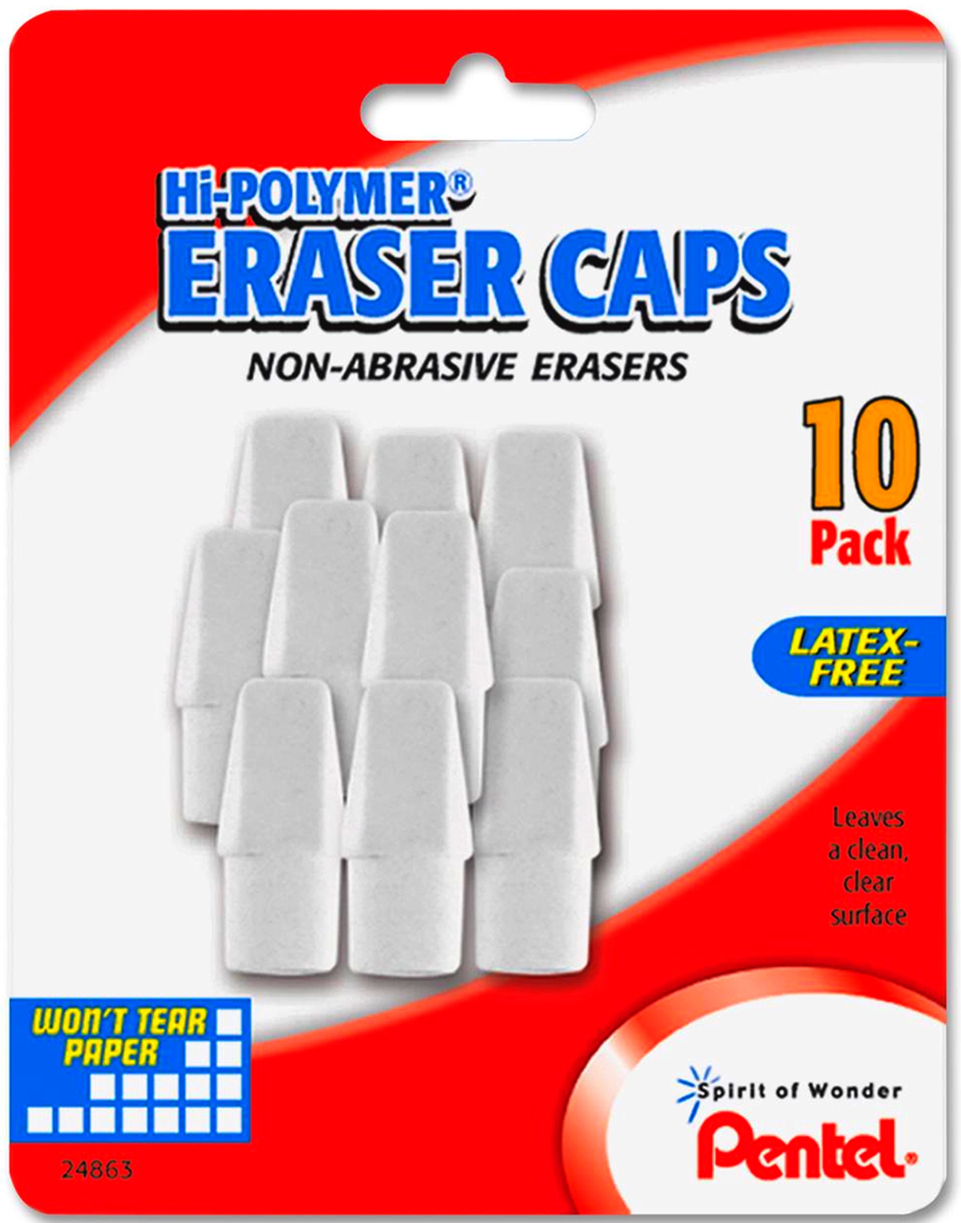 PENTEL High hi polymer & Latex Free 10 ERASER CAPS Pencil Tops Etsy