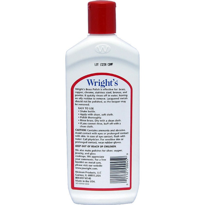 WRIGHT'S BRASS POLISH Cream Creamy Liquid Cleaner Brassy Etsy