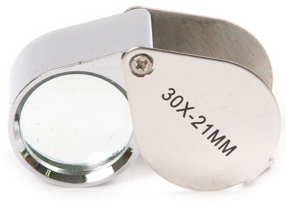 30x Silver Jewelers Magnifier Loupe
