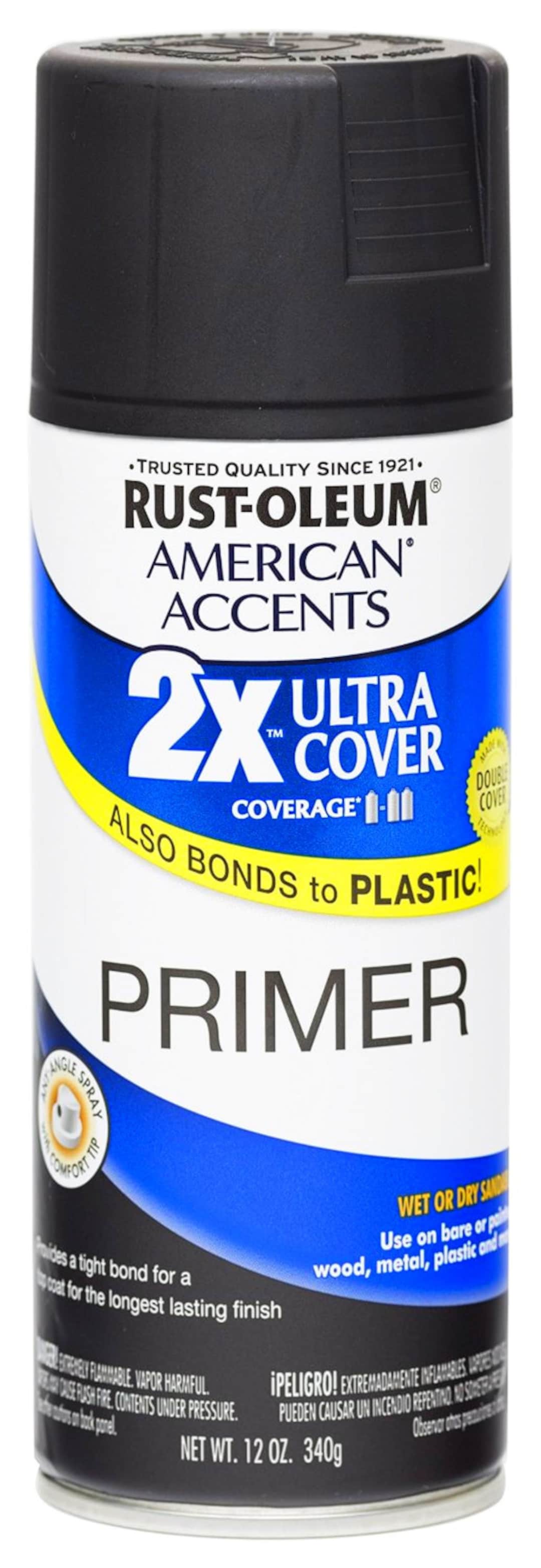 Flat BLACK Color PRIMER Ultra Cover 2X Primer Spray 12 Oz Aerosol Prime Wood Metal Plastic Rust oleum Paint Rustoleum American Accens 280713 Etsy UK
