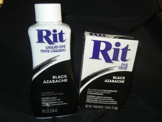 BLACK RIT DYE 15 Azabache Tinte 3 Choices Liquid Bottle or Powder  Concentrate Change for Fabric Color Most Popular Color 