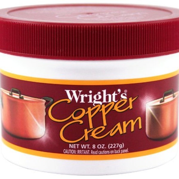 WRIGHT'S COPPER CREAM Paste cleaner Cleans Shines & Restores Cookware Jewelry cook ware cleaning Wrights 040