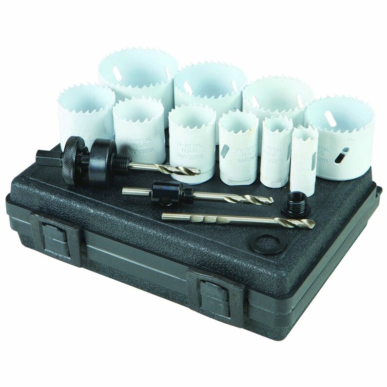 Bi Metal Hole Saw SET Kit Wood Plastic Aluminum 14 Pc Etsy