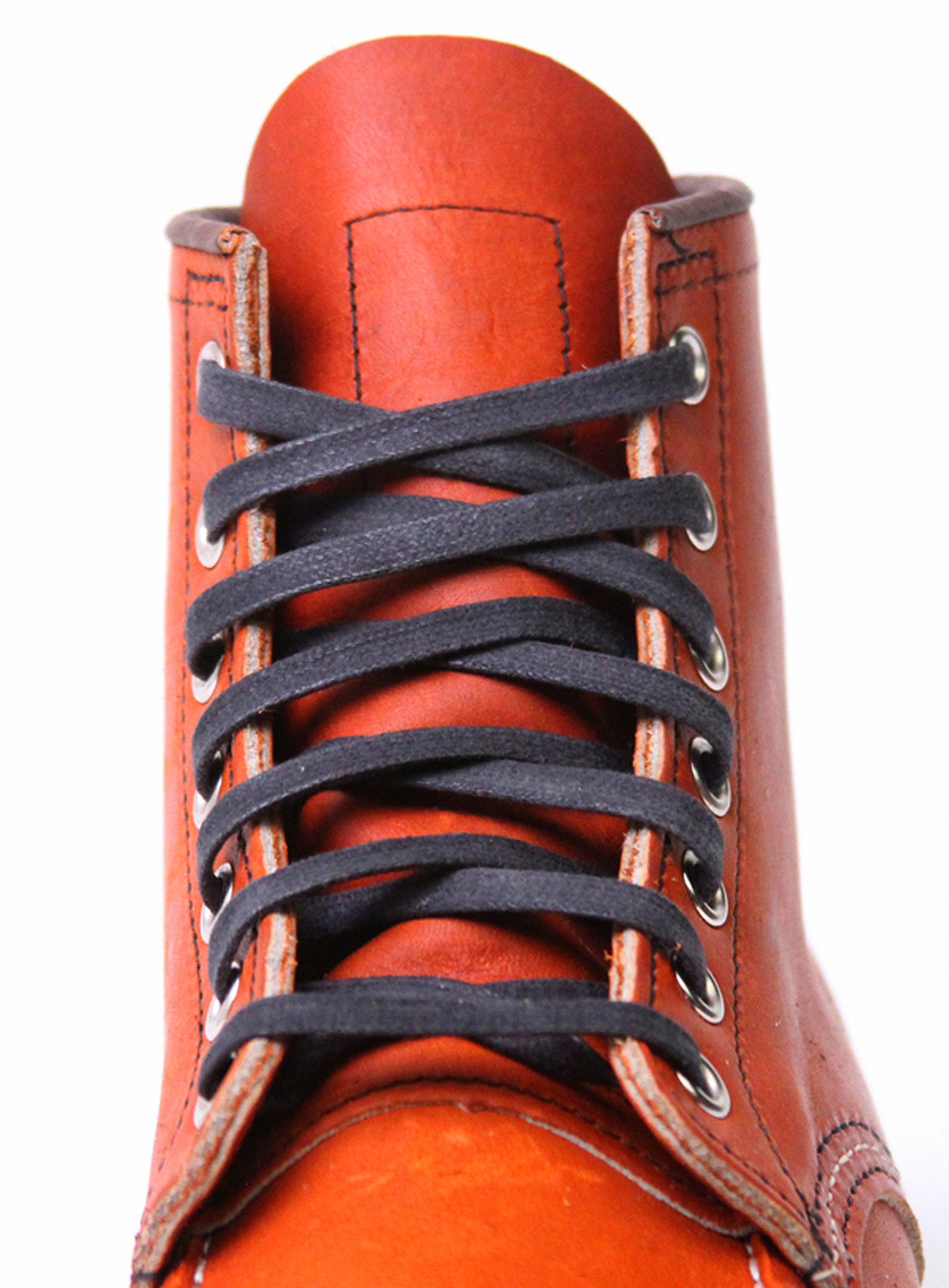 flat waxed boot laces red wing