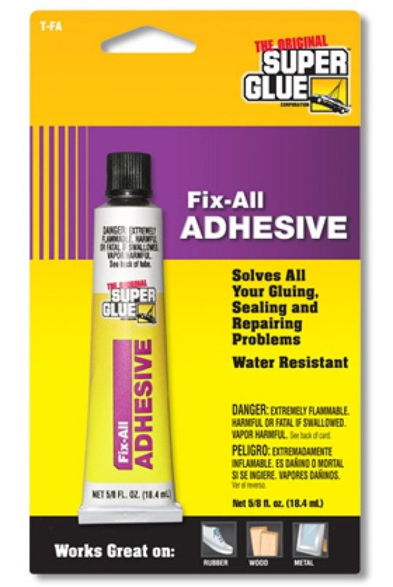 FIX ALL Clear Flexible Adhesive Contact Glue Seal & Repair Rubber