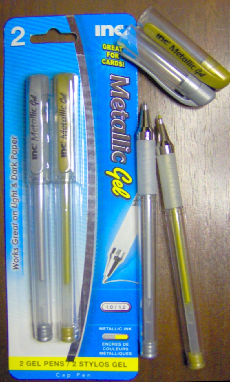 Gold & Silver Color Metallic INK GEL PENS Smooth Markers 1.0mm Medium