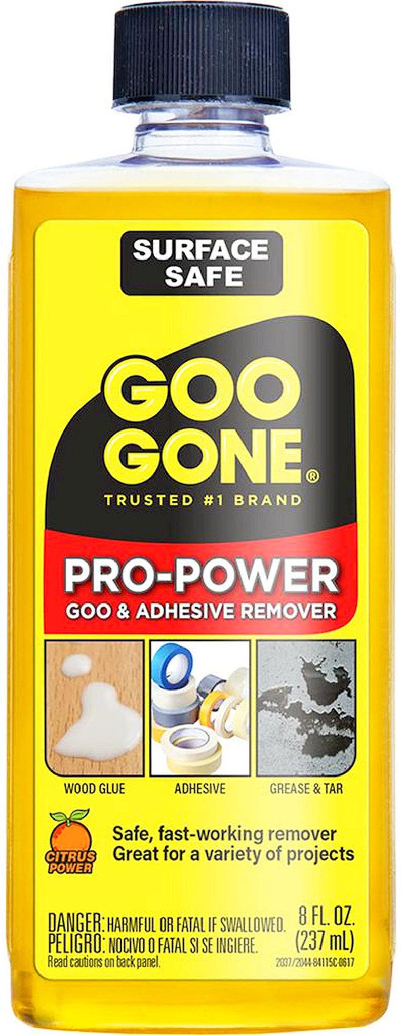 PRO Power GOO GONE Adhesive Sticky Solvent Remover Removes Gooey Labels Stickers Gum Caulk