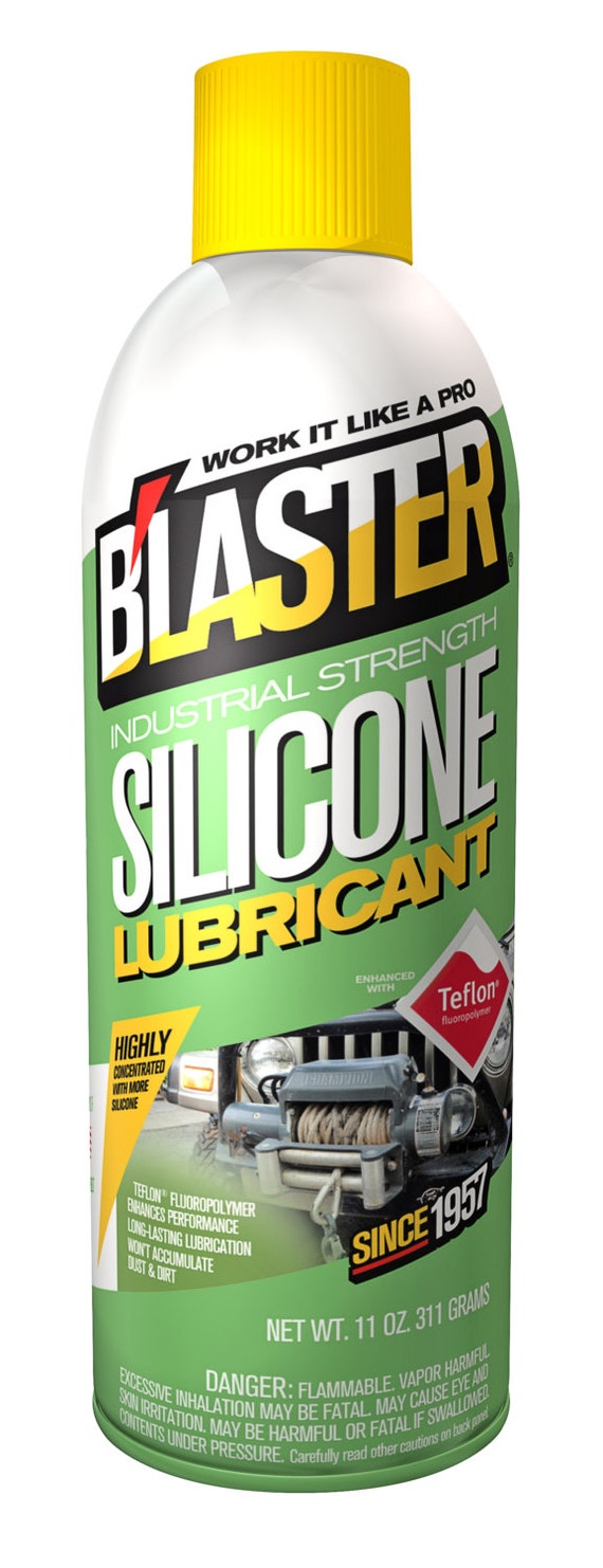 Blaster Spray SILICONE Industrial Strength Lubricant W Teflon Long Lasting  Plastic Window Track Lawn Garden Lubrication 11 Oz B'LASTER 16-SL 