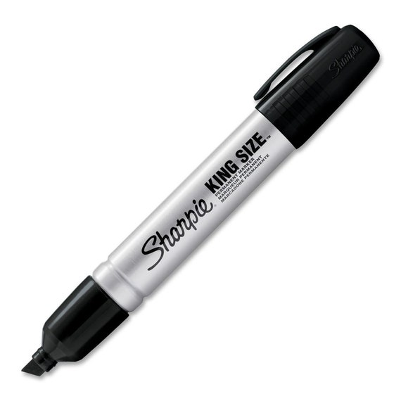 1 King Size Sharpie Pro BLACK Permanent BIG Chisel Tip