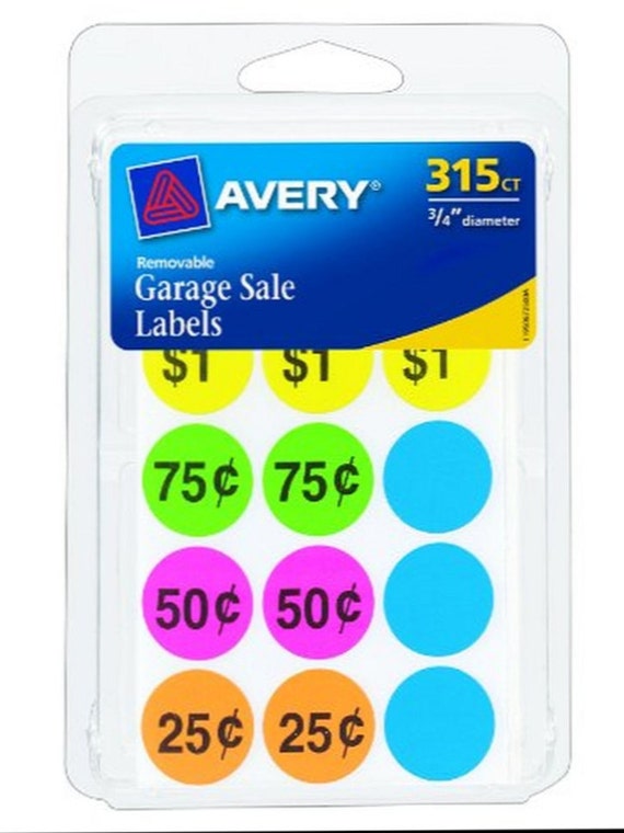 1000 Self-Adhesive Sale Price Round Retail Labels 1" Sticker Tags Label Sales 