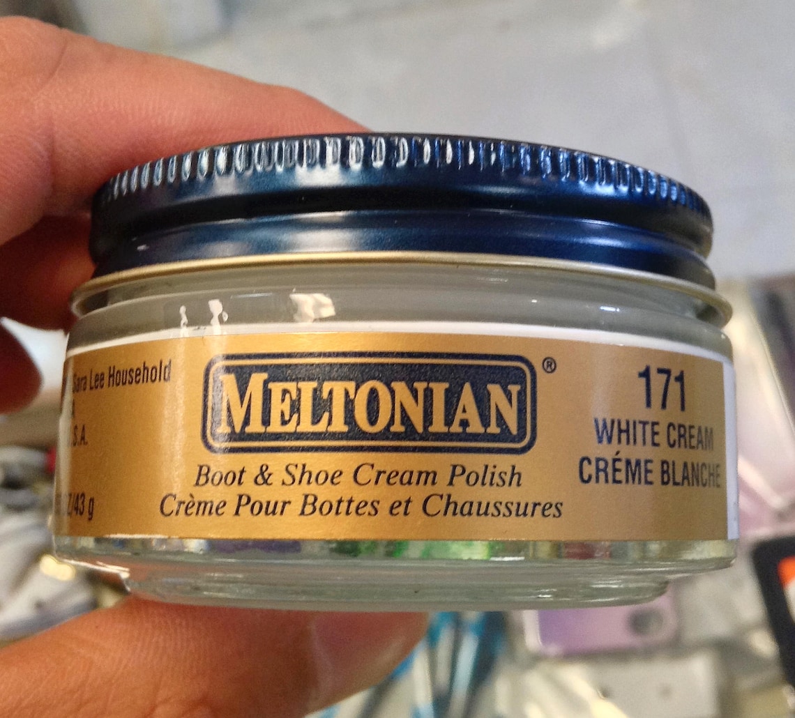 Meltonian 171 WHITE CREAM Color Boot & Shoe CREAM Polish Shine Protect
